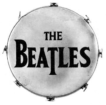 Bass drum bearing The Beatles logo